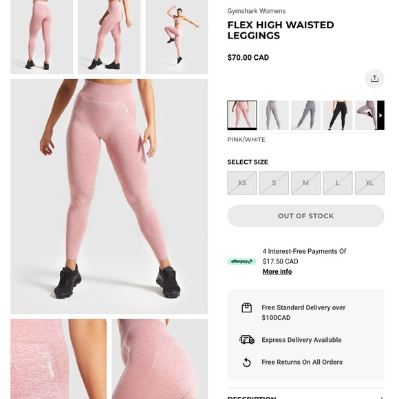 Gymshark High Waisted Flex Leggings 
